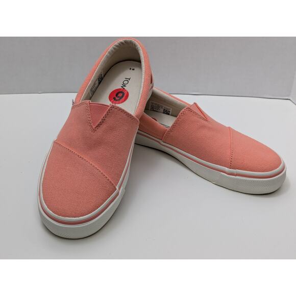 TOMS Alpargata Fenix Slip-On Peach Pink Canvas Women's Size 6 NWOB - Picture 6 of 10